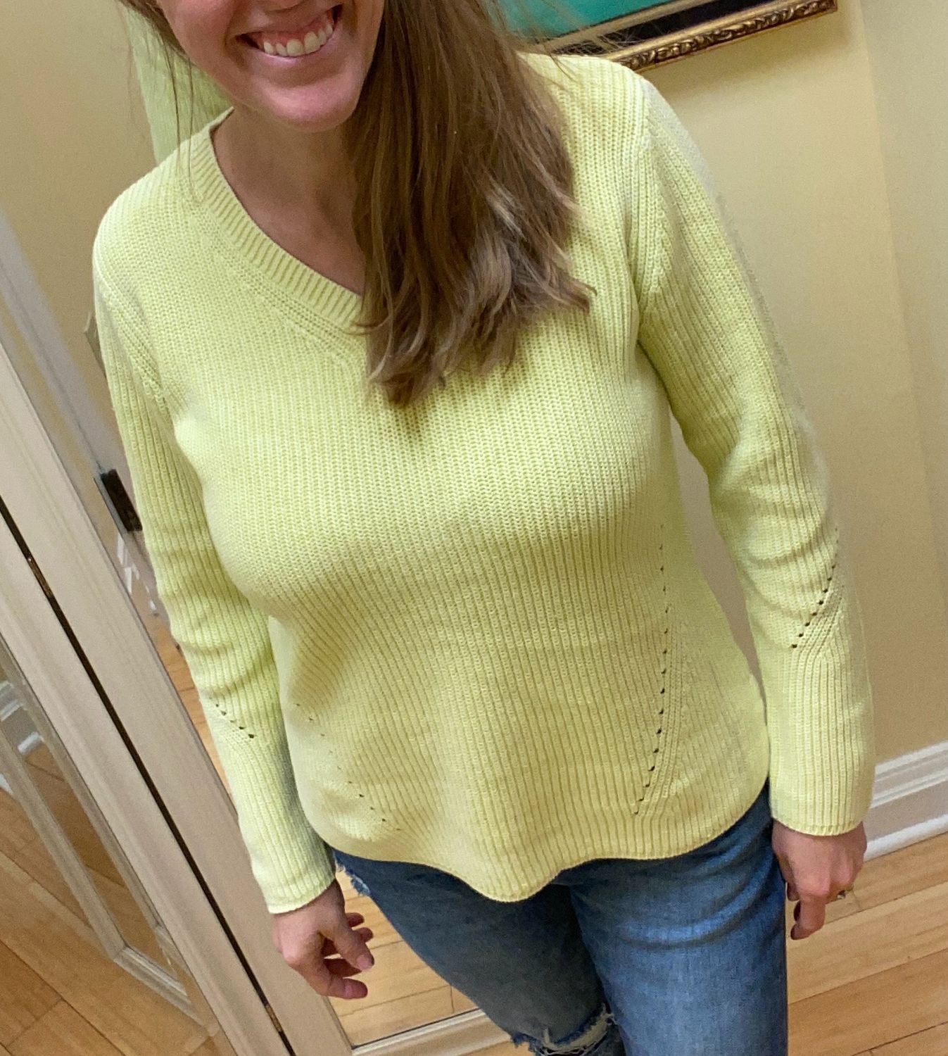 Mineral Wash V-Neck Sweater