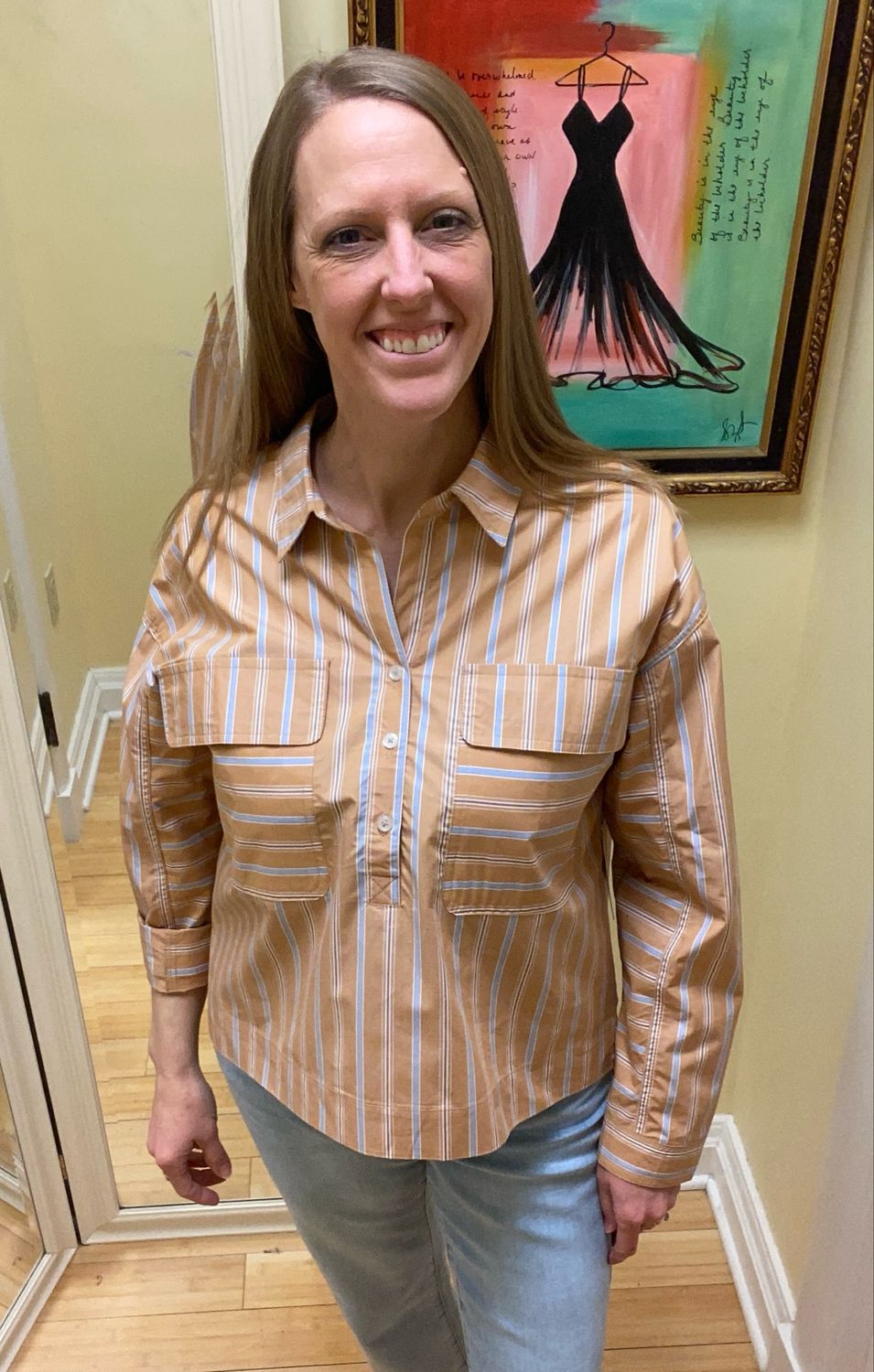 Popover Drop Shoulder Blouse