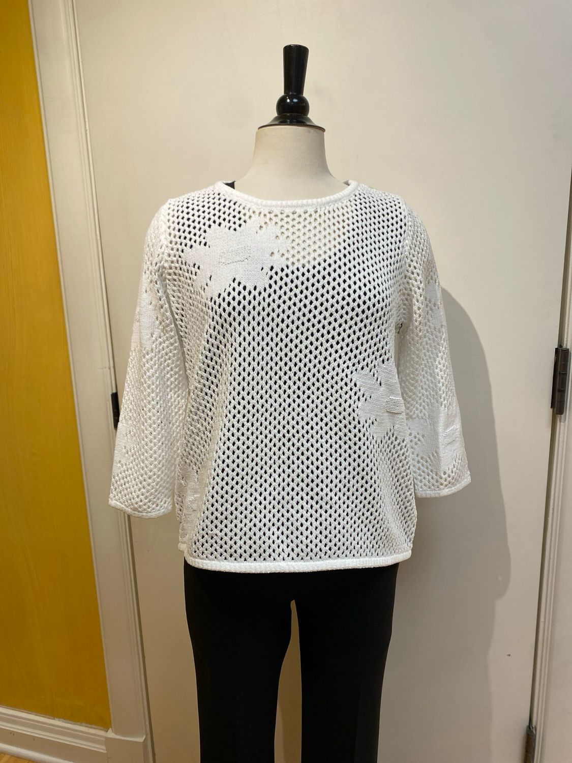 Floral Crochet Pullover