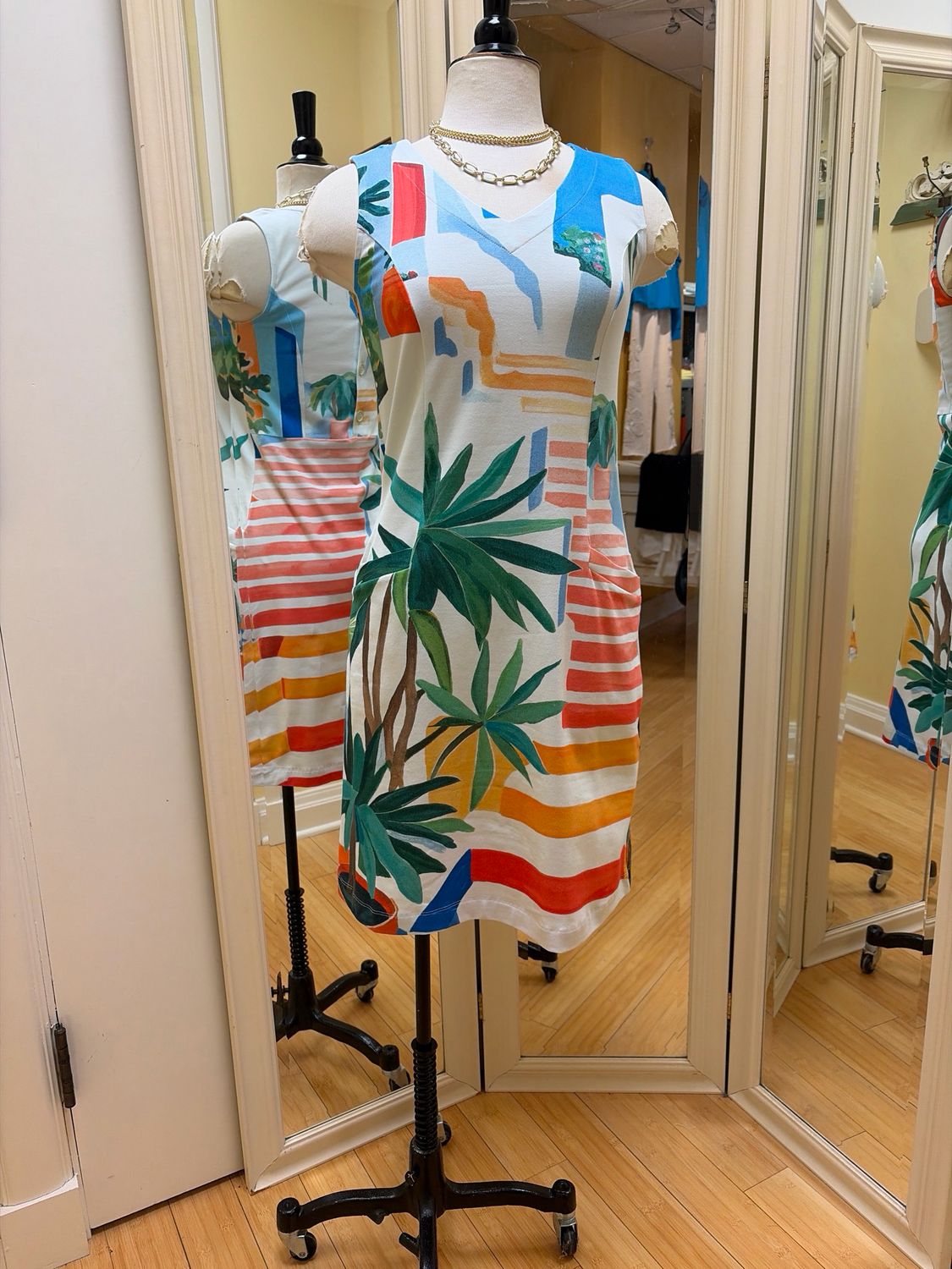 Sleeveless V-Neck Dress