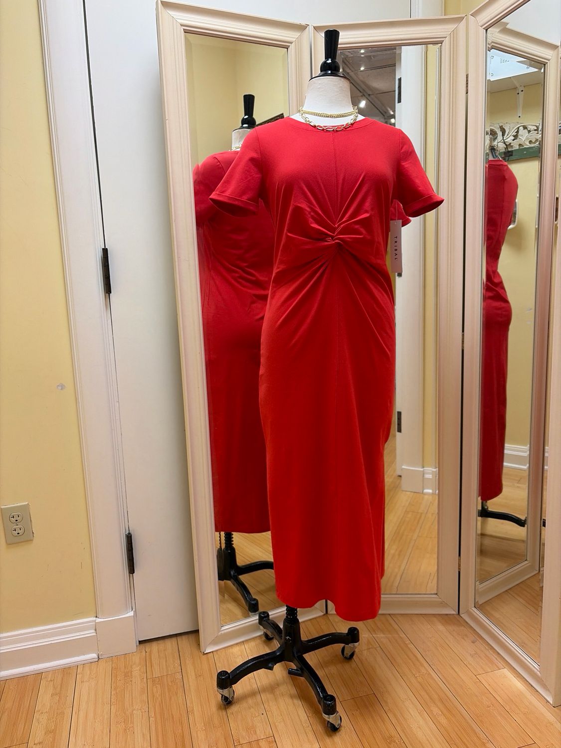 S/S Midi w/Front Twist Knot