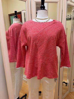 Stripe Seamed Top