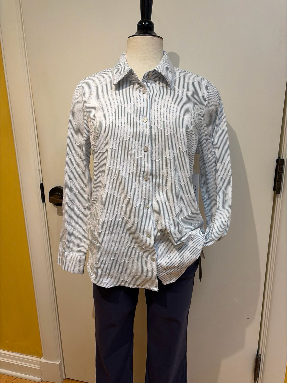 L/S Button Front Blouse