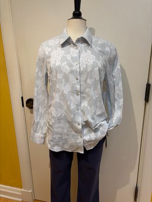 L/S Button Front Blouse