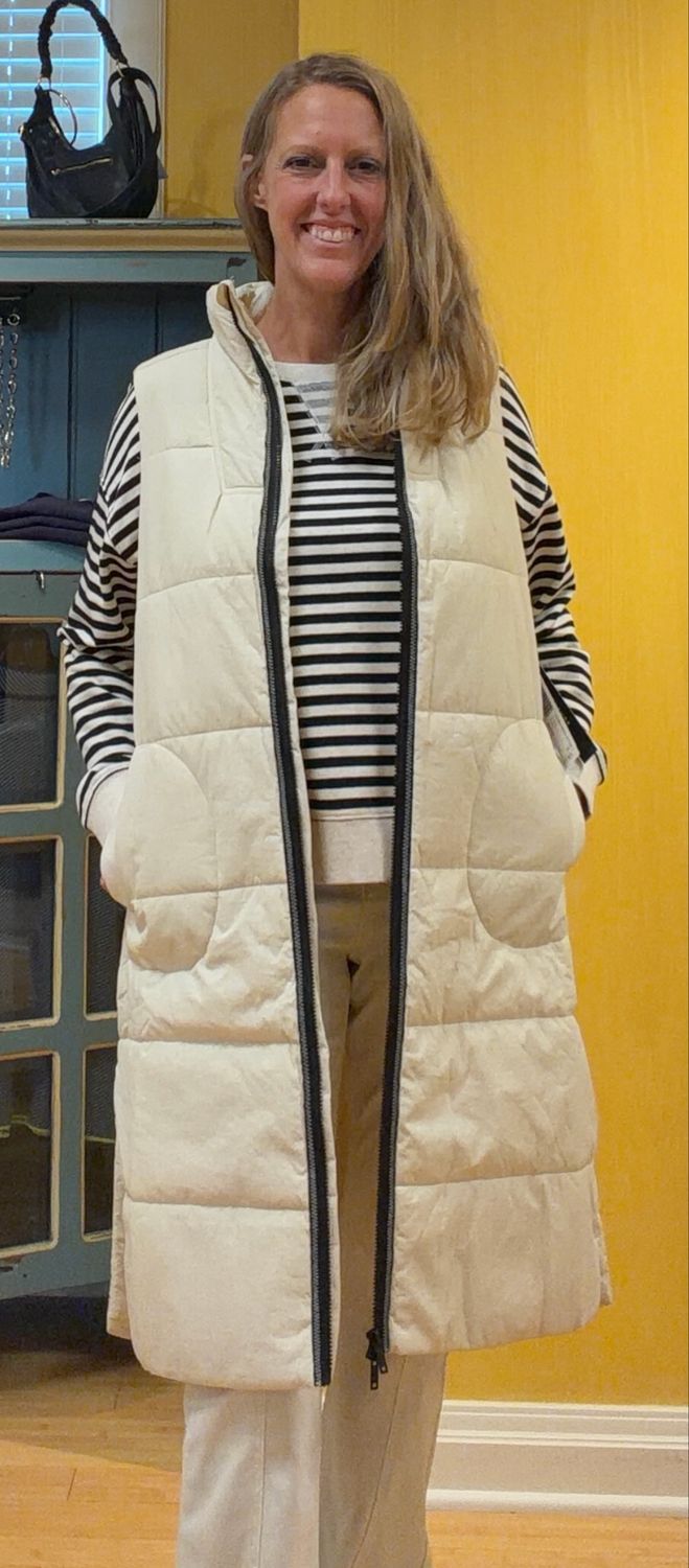 Zip Front Long Vest