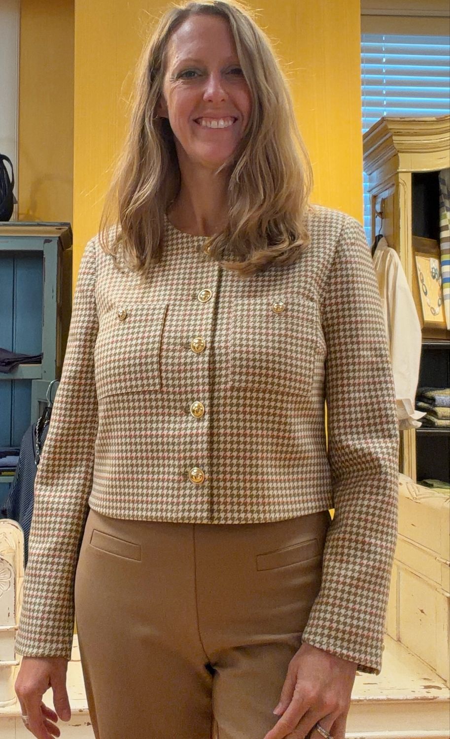 Janice Houndstooth Jacket