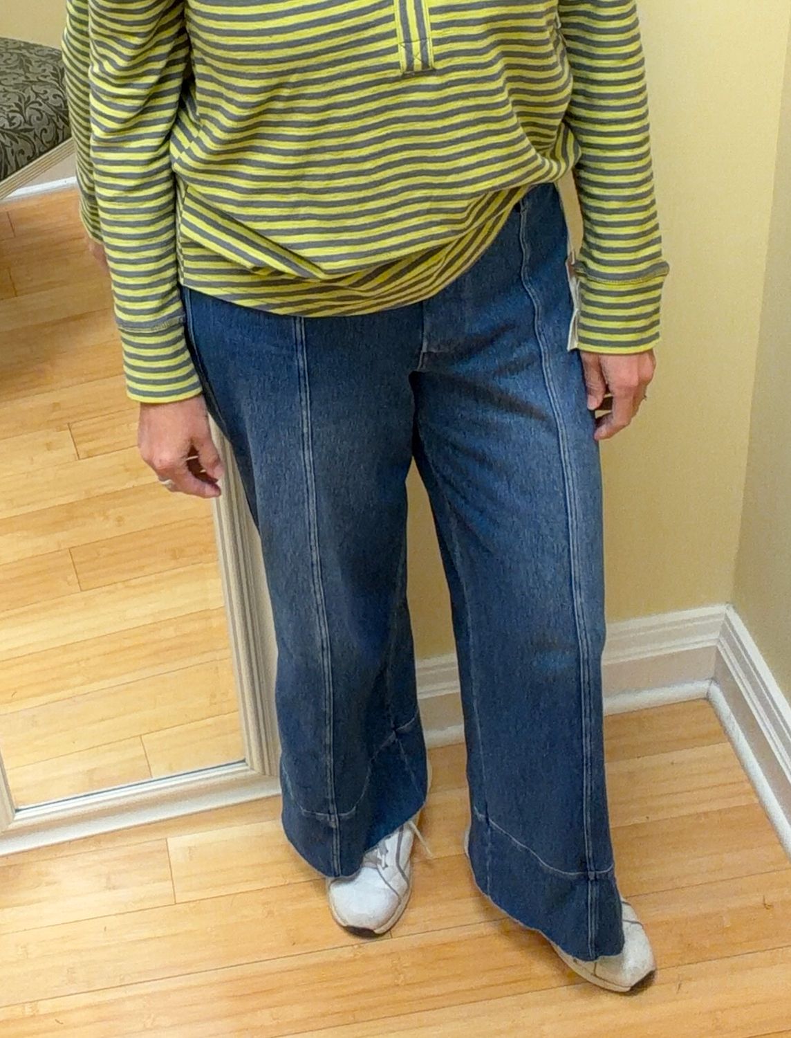 Knit Denim Relaxed Leg Jean