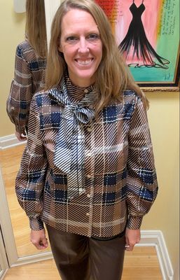 Georgia Bi Plaid Blouse