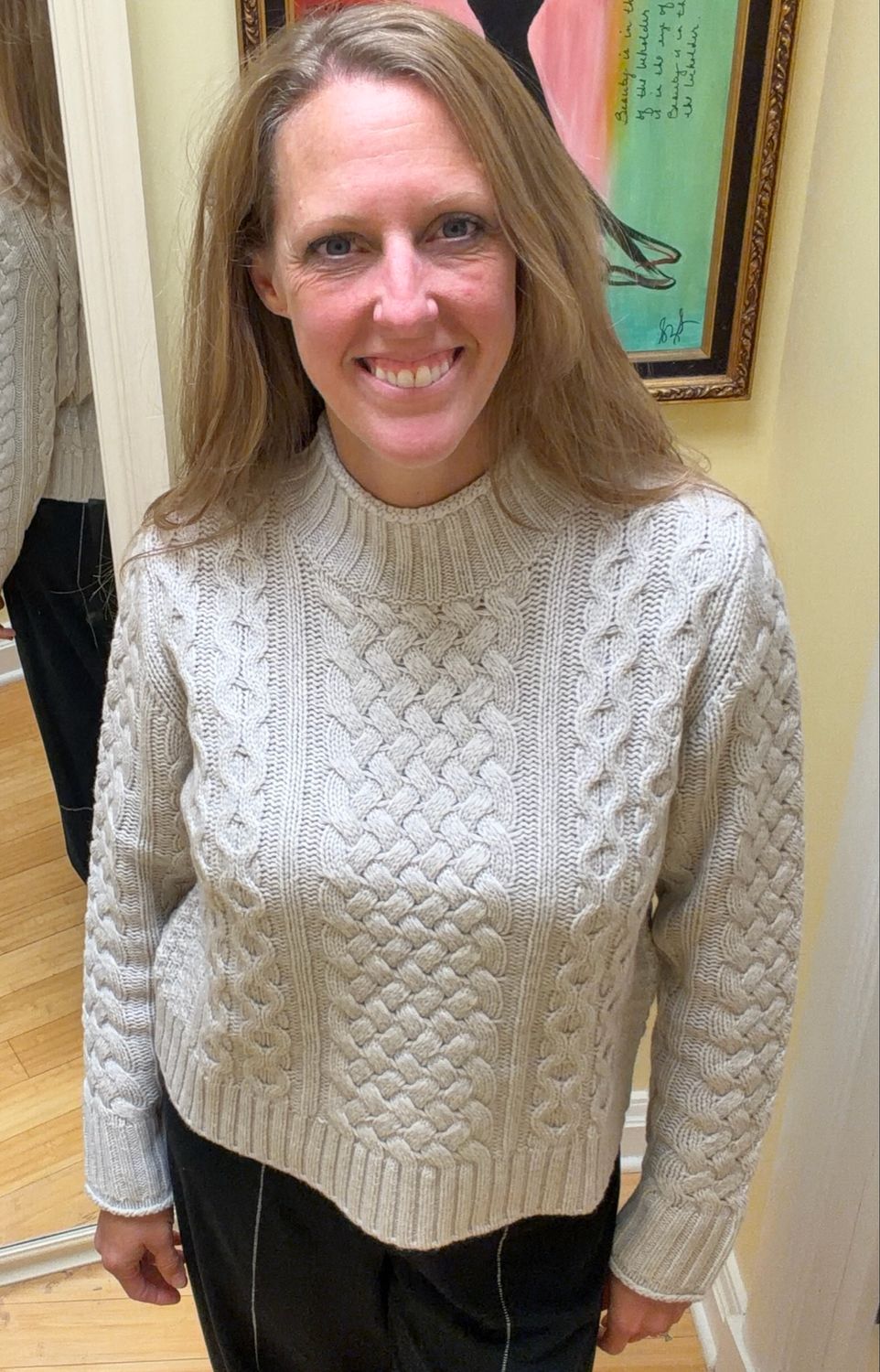 Sonia Chunky Cable Mock Neck