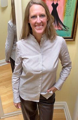 Peggy Ruffle Stripe Blouse