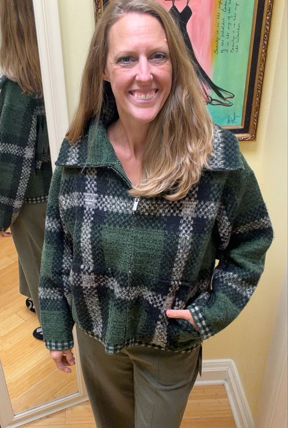 Plaid About You Zip Jacket