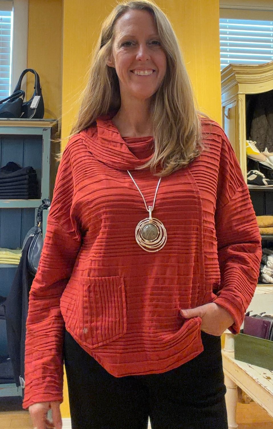 Ripple Effect Cowl Pullover