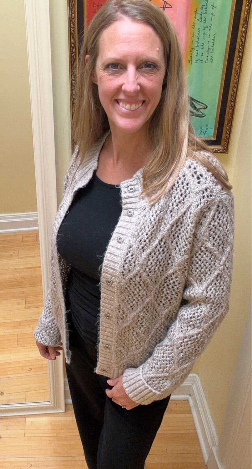 Mock Neck Sweater Cardigan
