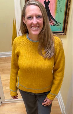 Crew Neck Sweater w/Button Detail