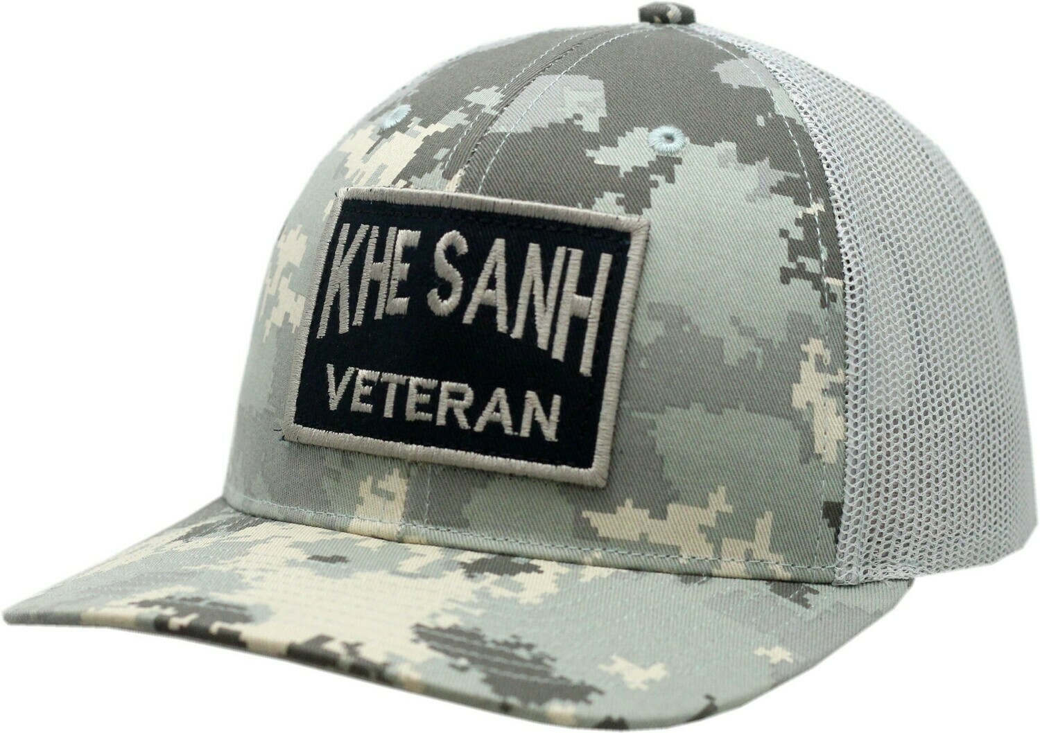 Khe Sanh Veteran Snapback Trucker Mesh Digi Grey Camouflage