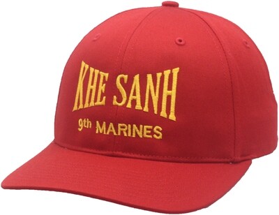 Khe Sanh 9th Marines Structured Cotton Cap Red