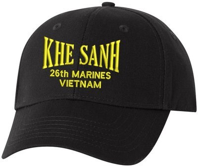 Khe Sanh 26th Marines Vietnam Structured Cotton Cap Black