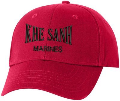 Khe Sanh Marines Structured Cotton Cap Red