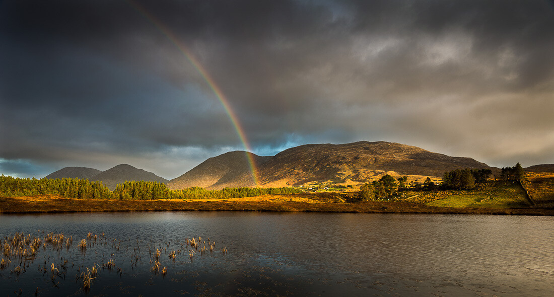 Maamturk Rainbow, Connemara, Galway. Maamturk Rainbow, Connemara, Galway.
