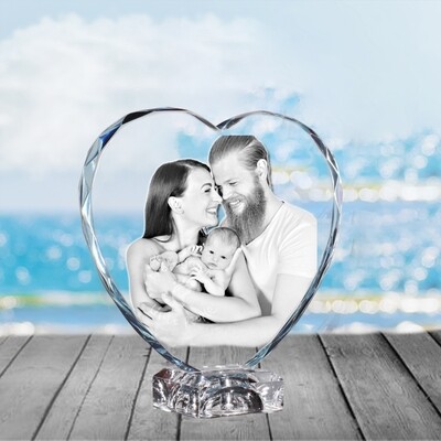 Heart Crystal with Changing LED Light 2D Heart Crystal with Changing LED Light 2D