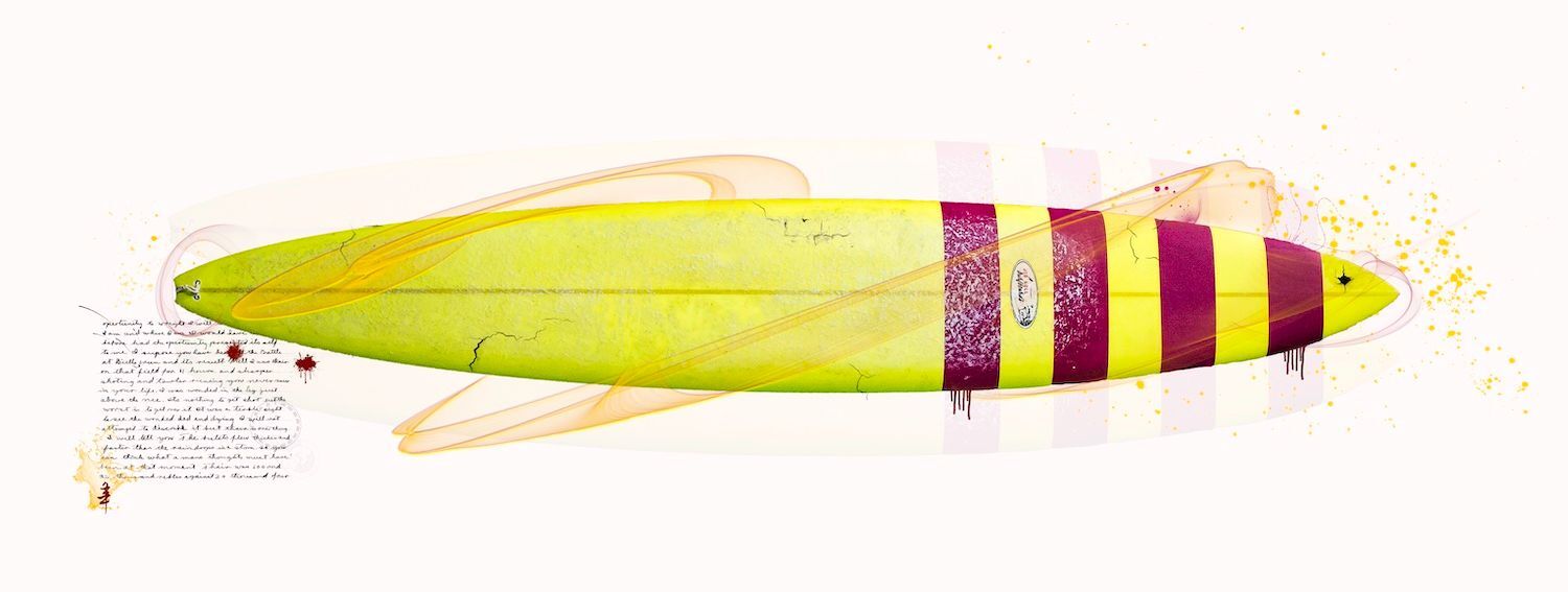 ARTHENTIC Akustikbillede - Board big wave Yellow