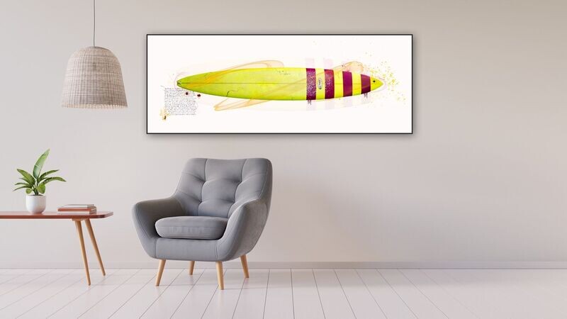 ARTHENTIC Akustikbillede - Board big wave Yellow