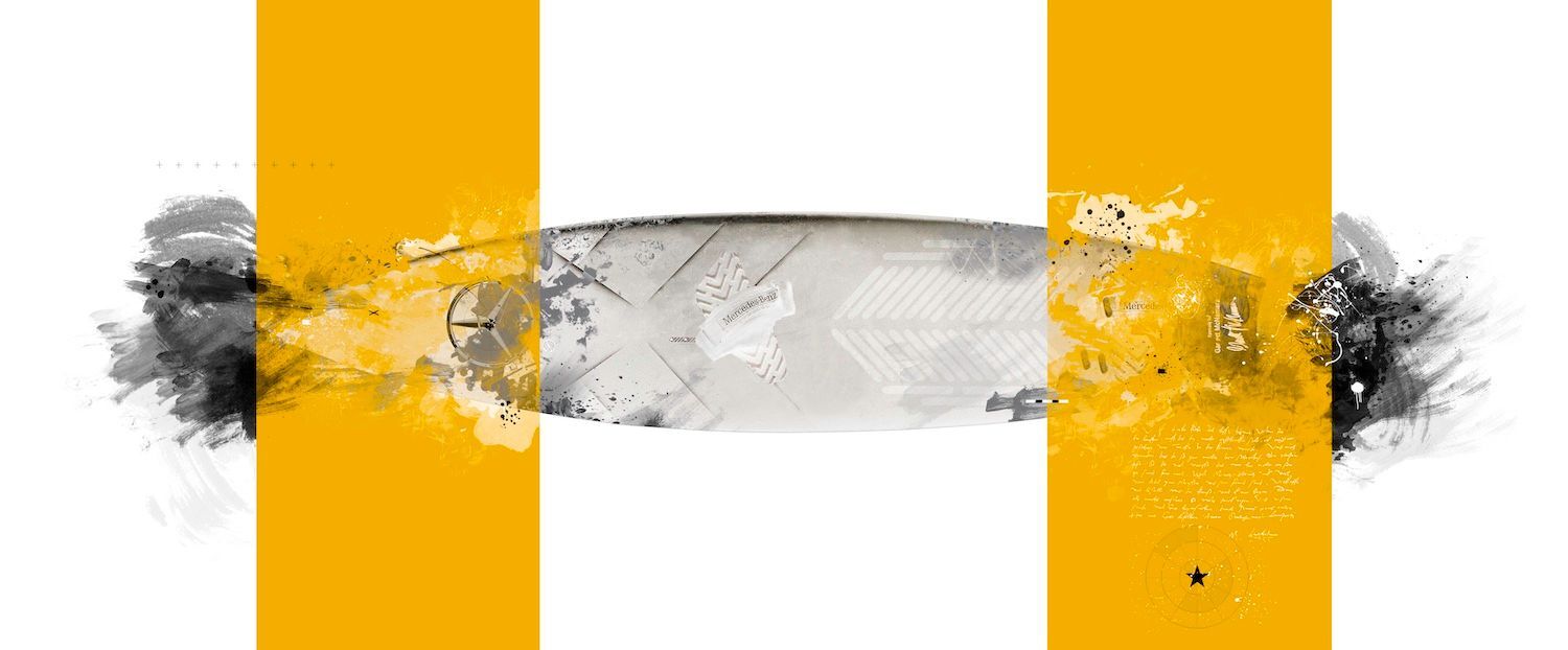 ARTHENTIC Akustikbillede - Board Mercedes Yellow