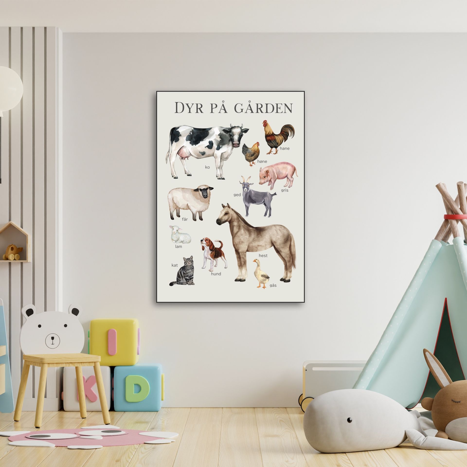 ARTHENTIC Akustikbillede - DYR PÅ GÅRDEN | Vilsa kids art