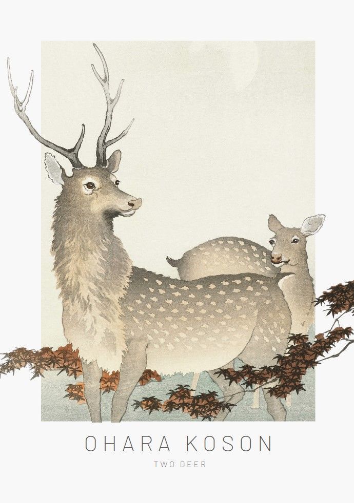 ARTHENTIC Akustikbillede 70 x 100 cm  - Two deer Vilsa