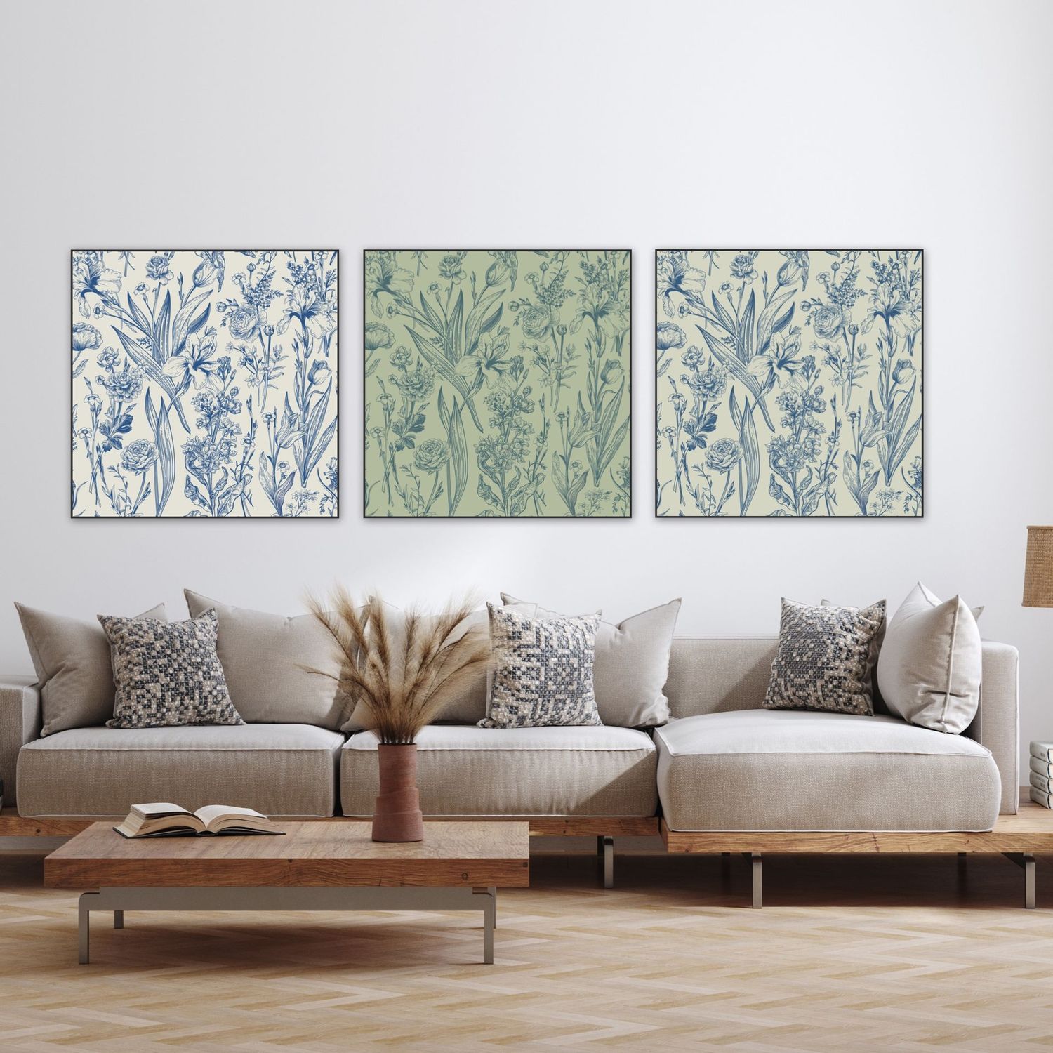 Floralia ARTHENTIC Akustikbilleder 3-pak 90 x 90 cm