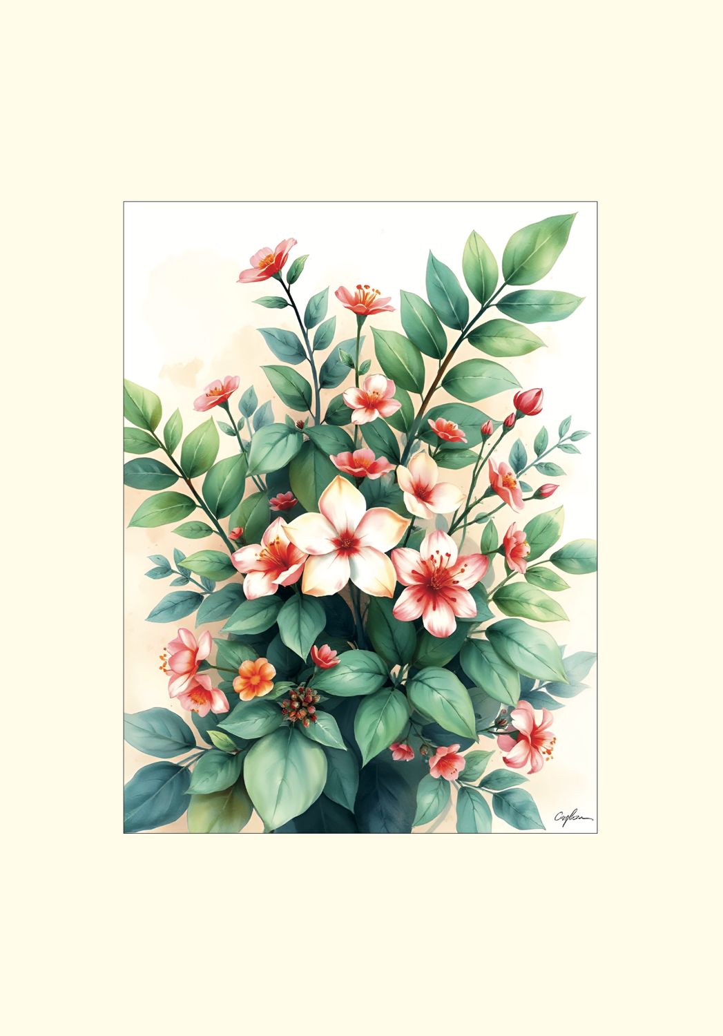 BLOOMING ACOUSTICS I | ARTHENTIC Akustikbillede 70 x 100 cm