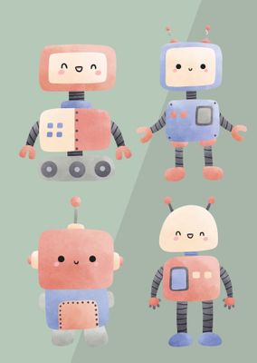 ARTHENTIC Akustikbillede - ROBOTS | Vilsa kids art