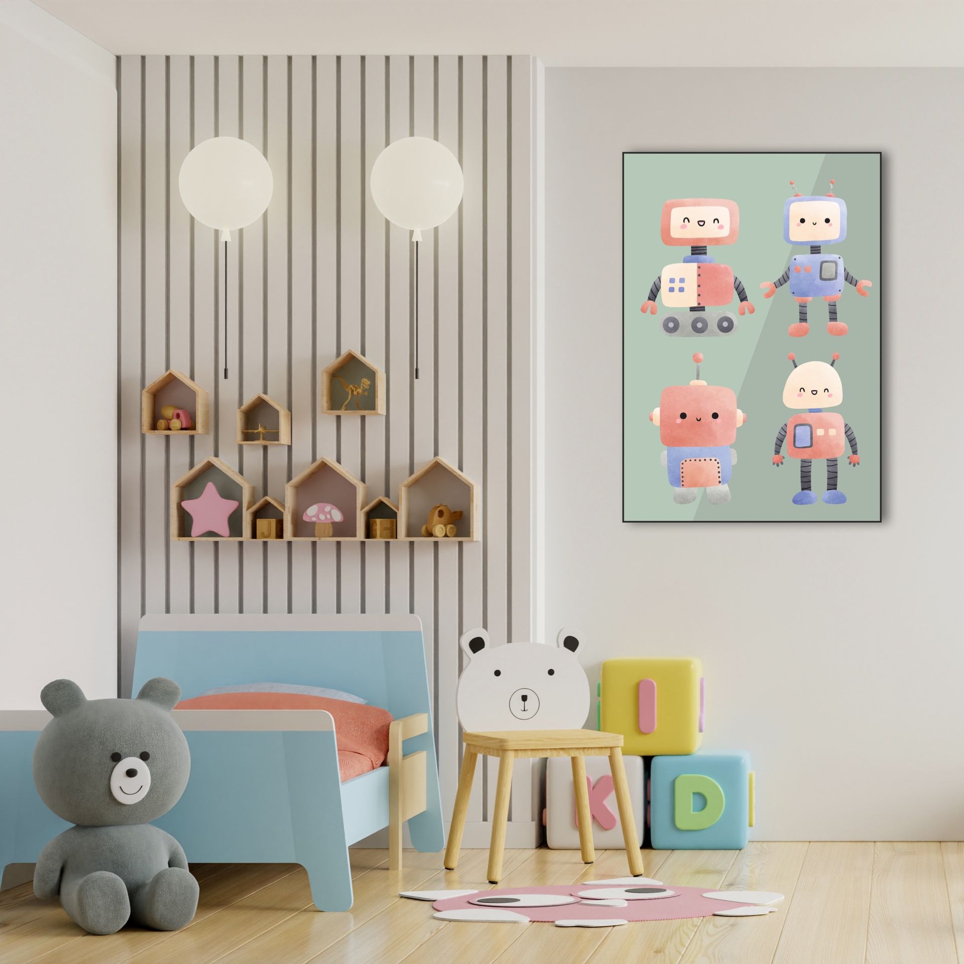 ARTHENTIC Akustikbillede - ROBOTS | Vilsa kids art