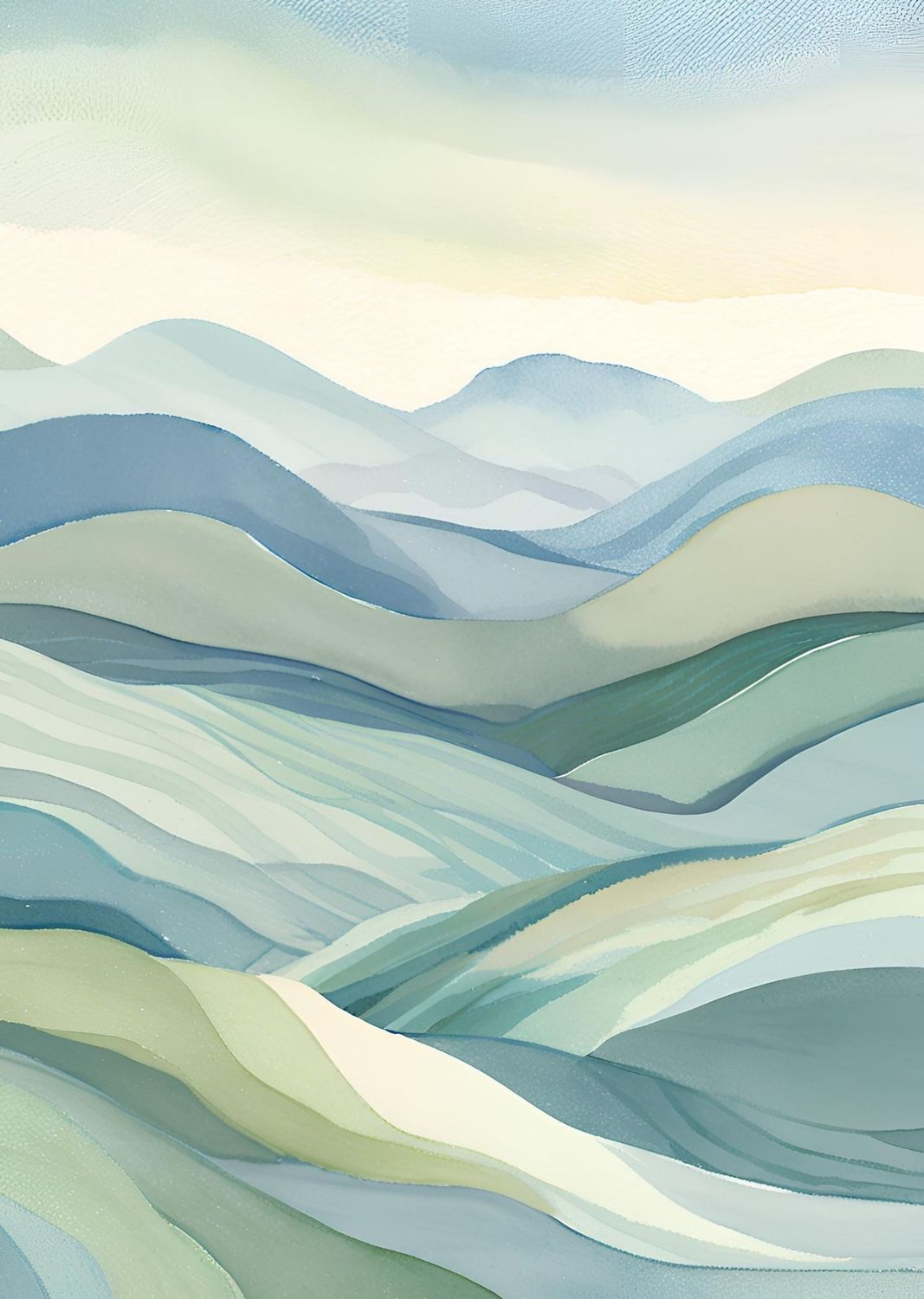 ARTHENTIC Akustikbillede 70 x 100 cm  - Waving hills Vilsa