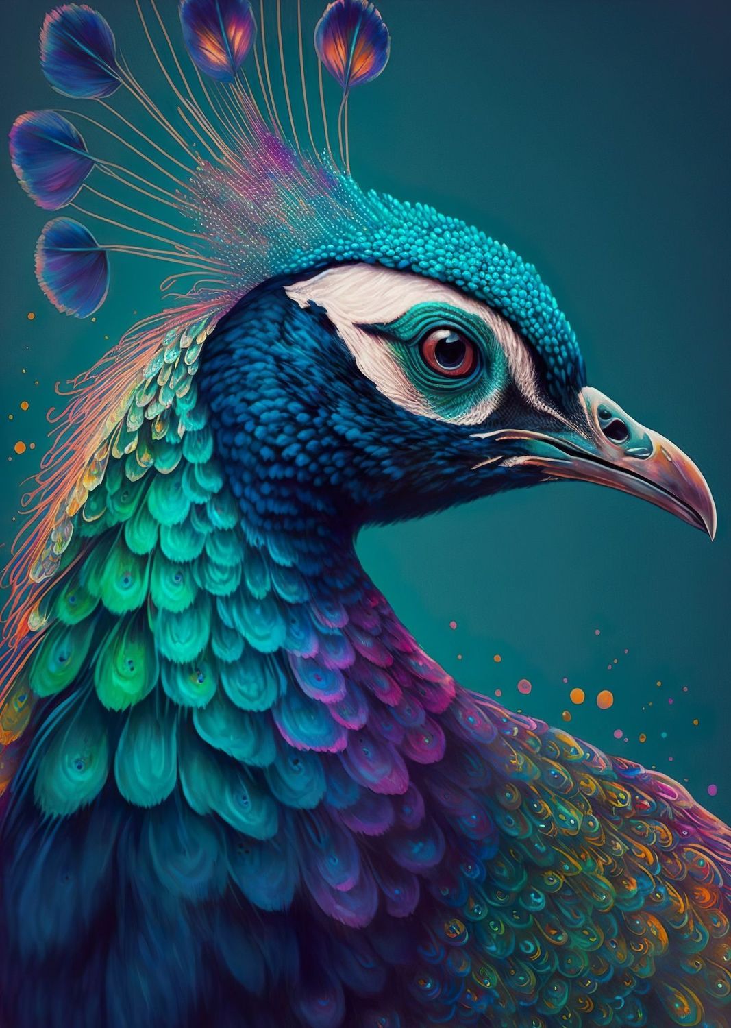 ARTHENTIC Akustikbillede 70 x 100 cm  - Monday Peacock Vilsa