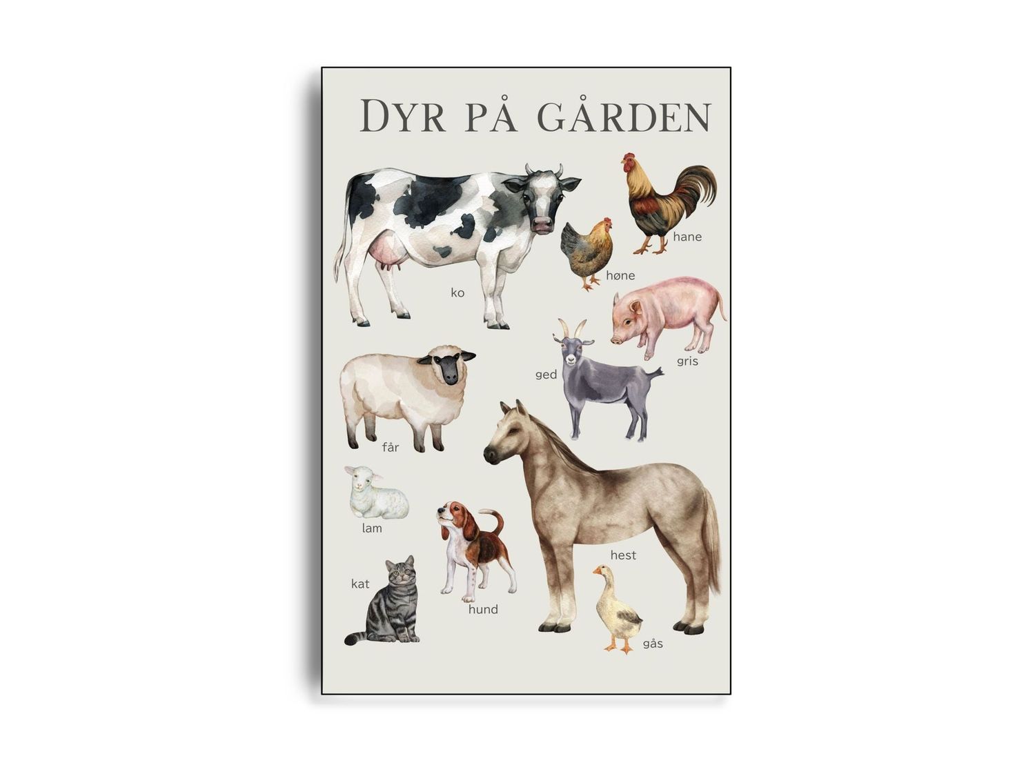 ARTHENTIC Akustikbillede - DYR PÅ GÅRDEN | Vilsa kids art