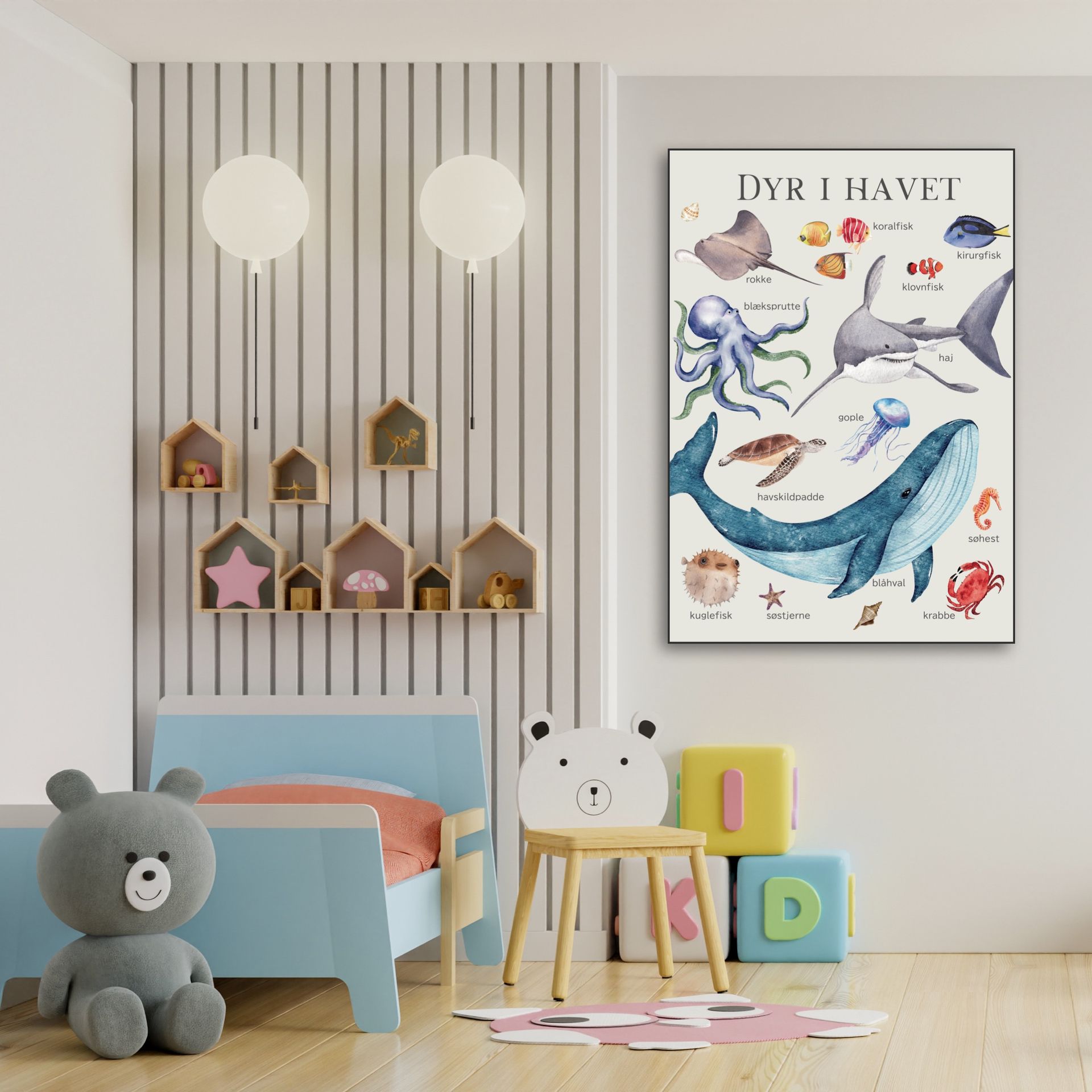 ARTHENTIC Akustikbillede - DYR I HAVET | Vilsa kids art
