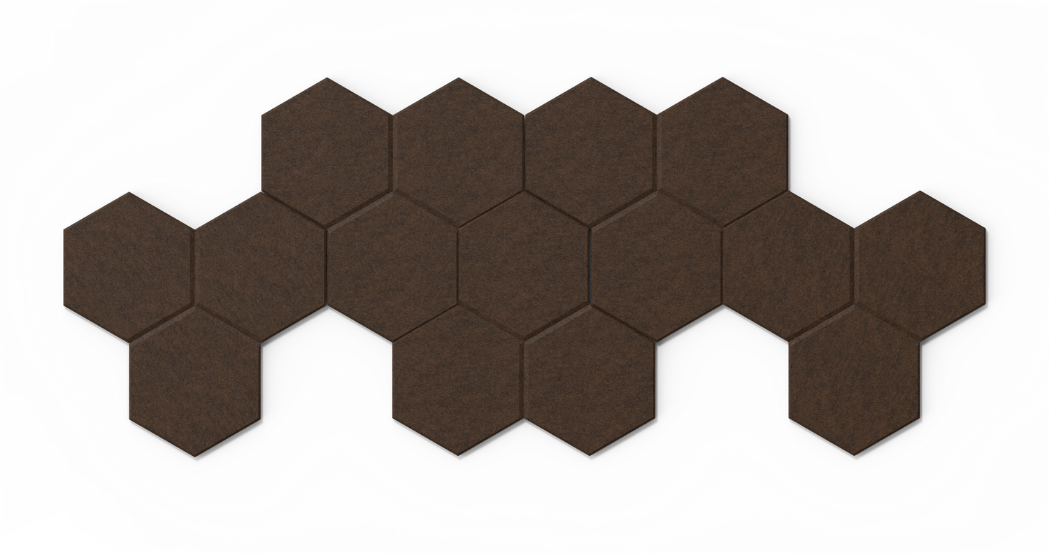 AURA HEX - polyesterpaneler til væg