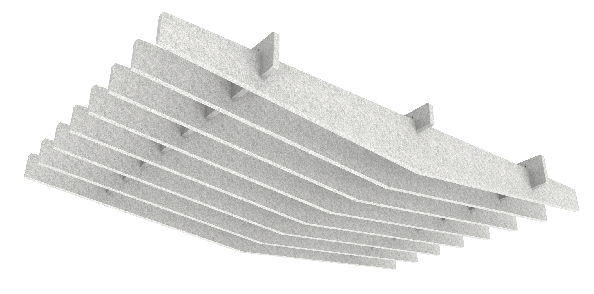 AURA Crista absorbenter til loft som moderne alternativ til akustikbillede