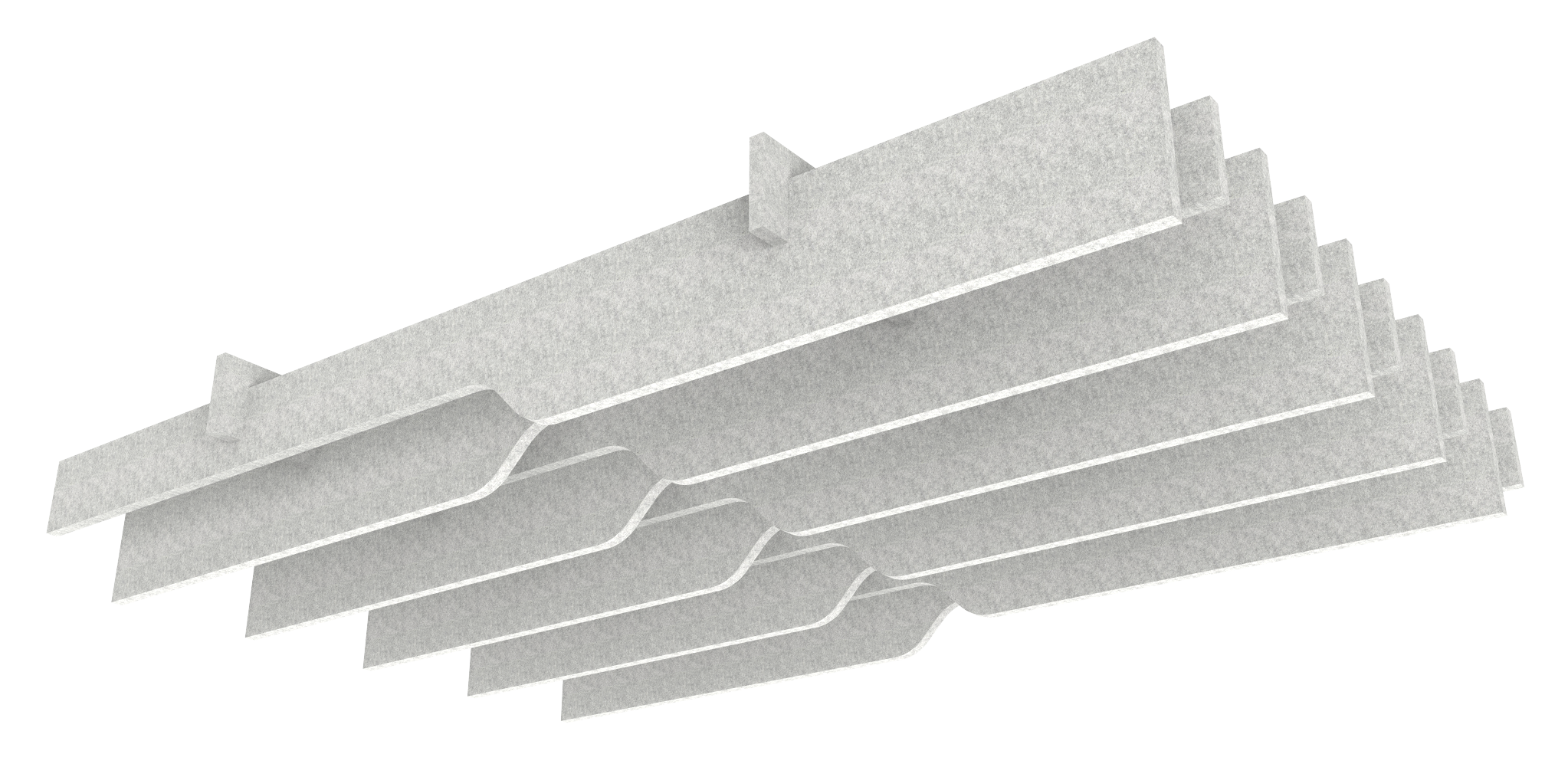 AURA Vallum akustikloft-element med absorbenter til loft