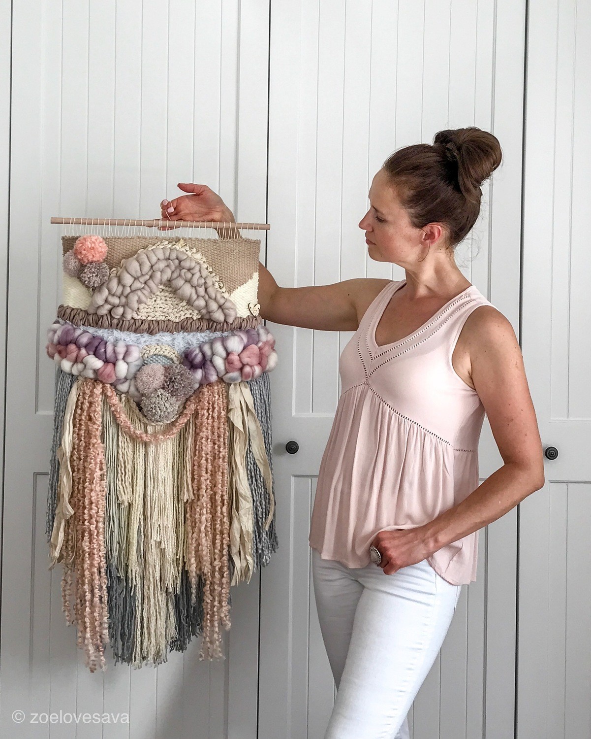 Medium woven wall hanging 35 cm wide