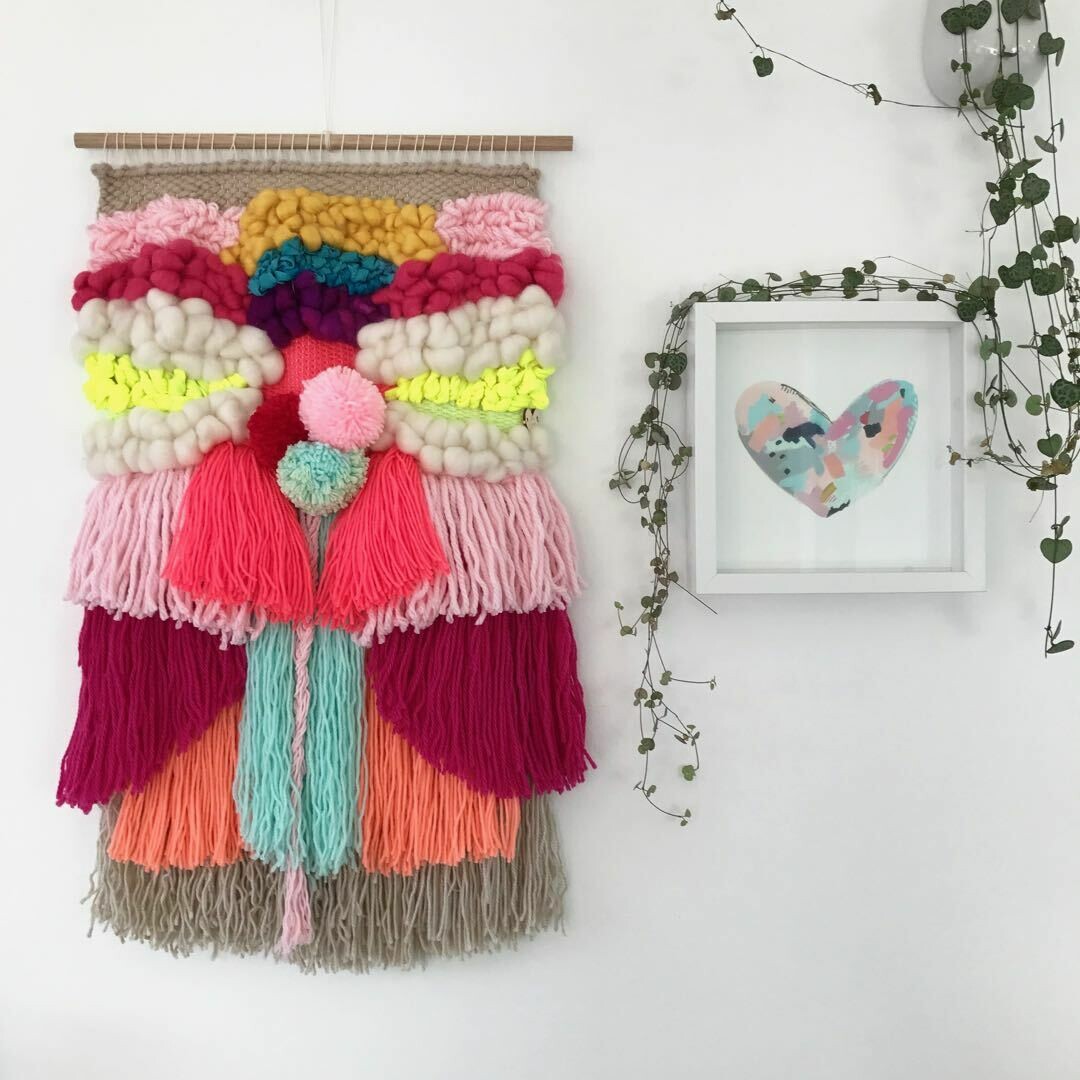 Medium woven wall hanging  30 cm wide.