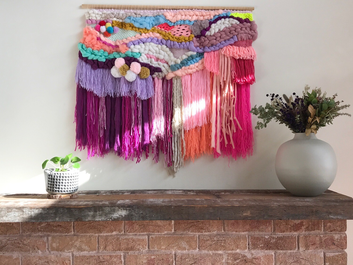 XLarge woven wall hanging 100 cm wide and shop window display