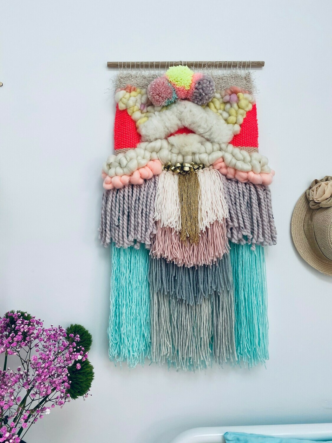 Medium woven wall hanging 35 cm wide
