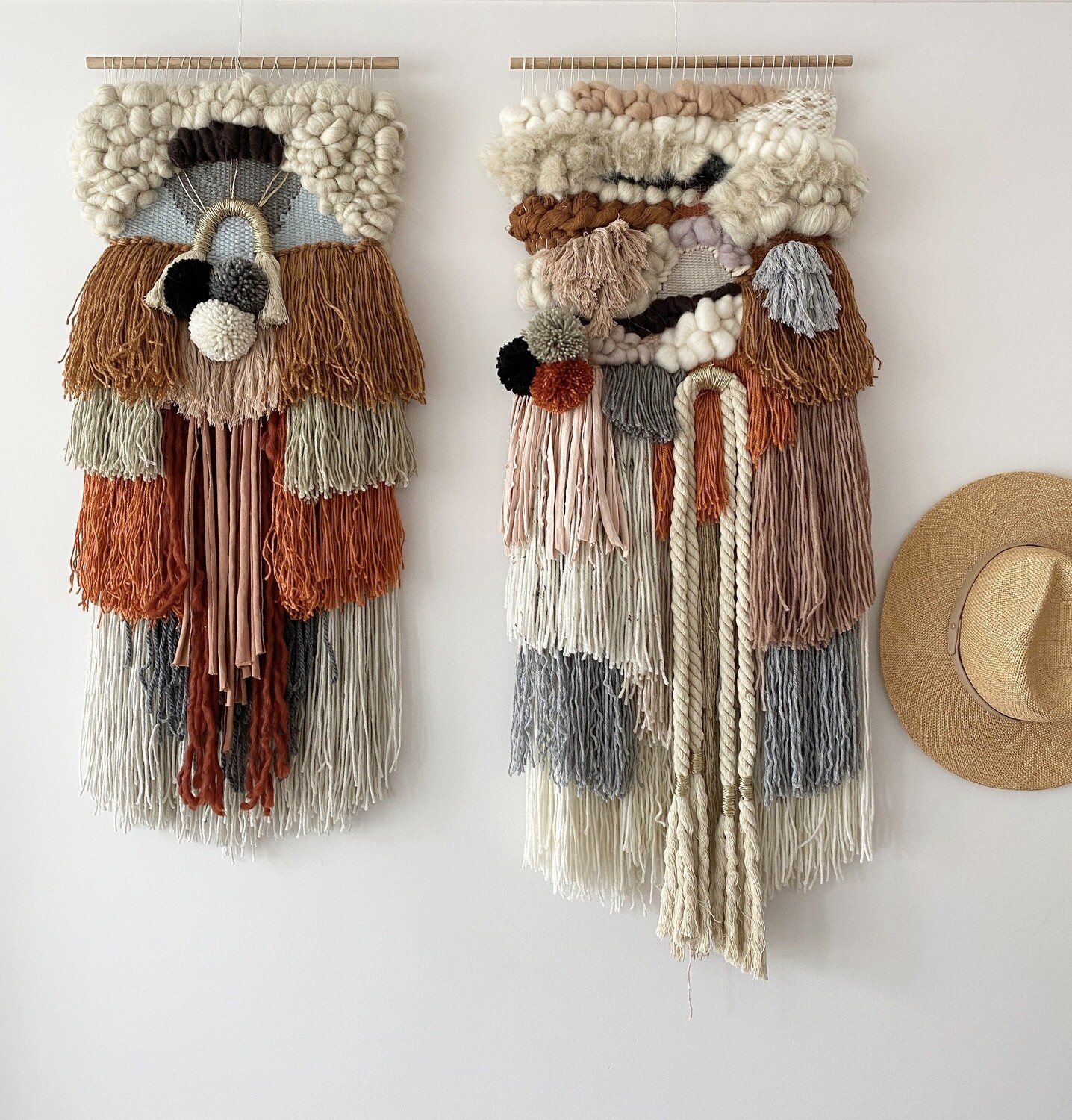 Medium woven wall hanging  30 cm wide.