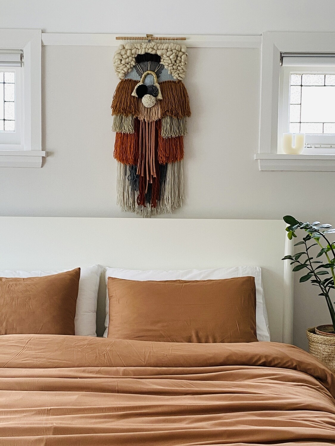 Medium woven wall hanging  30 cm wide.