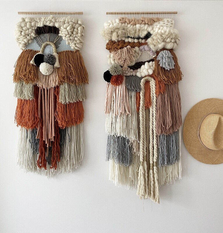Medium woven wall hanging 35 cm wide