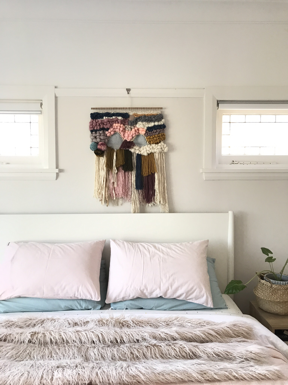 Large woven wall hanging 50 cm wide 