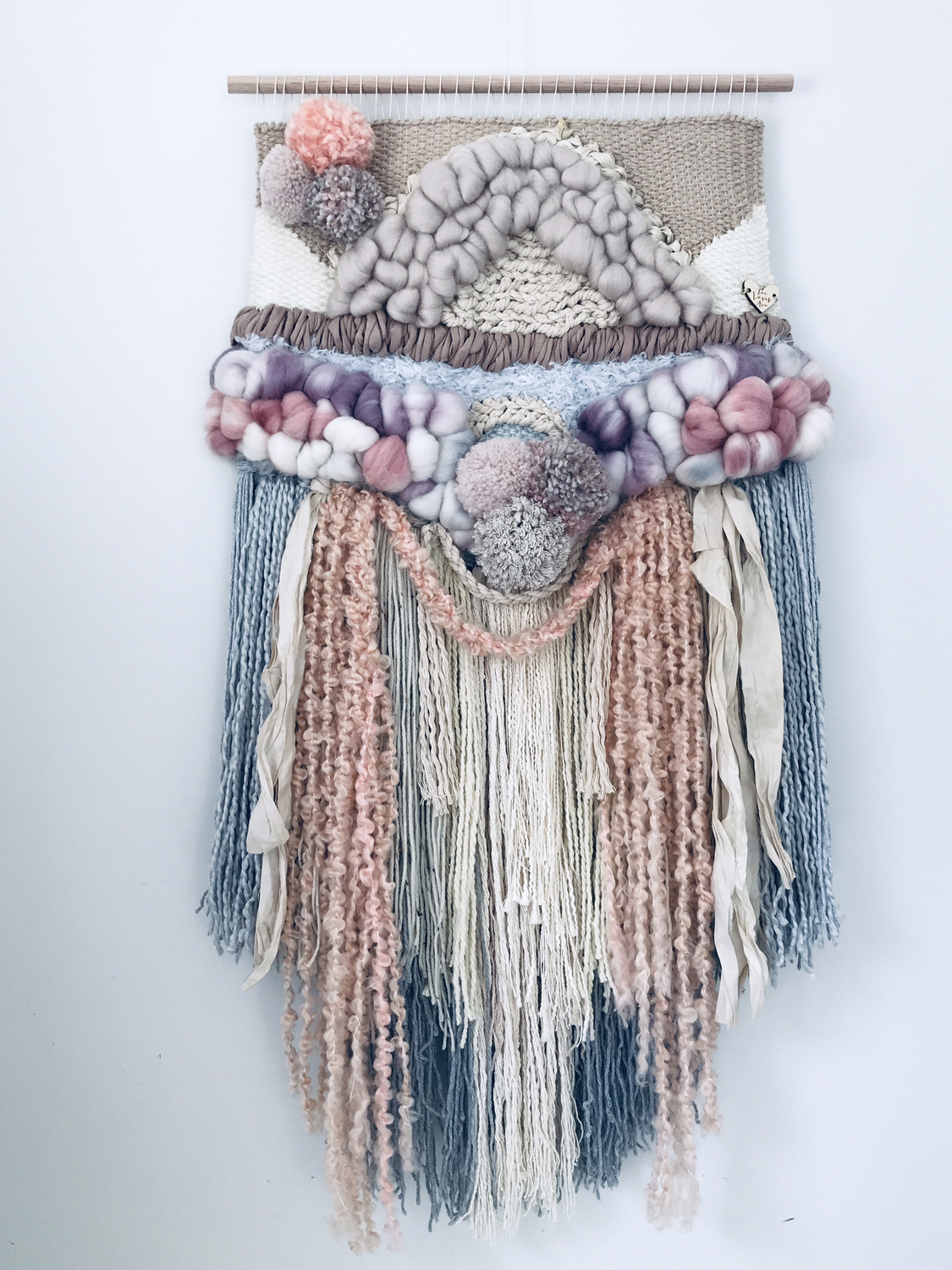 Large woven wall hanging 50 cm wide 