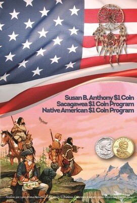 Капсульный альбом для монет серии «Коренные Американцы» и Золотой доллар Сакагавеи